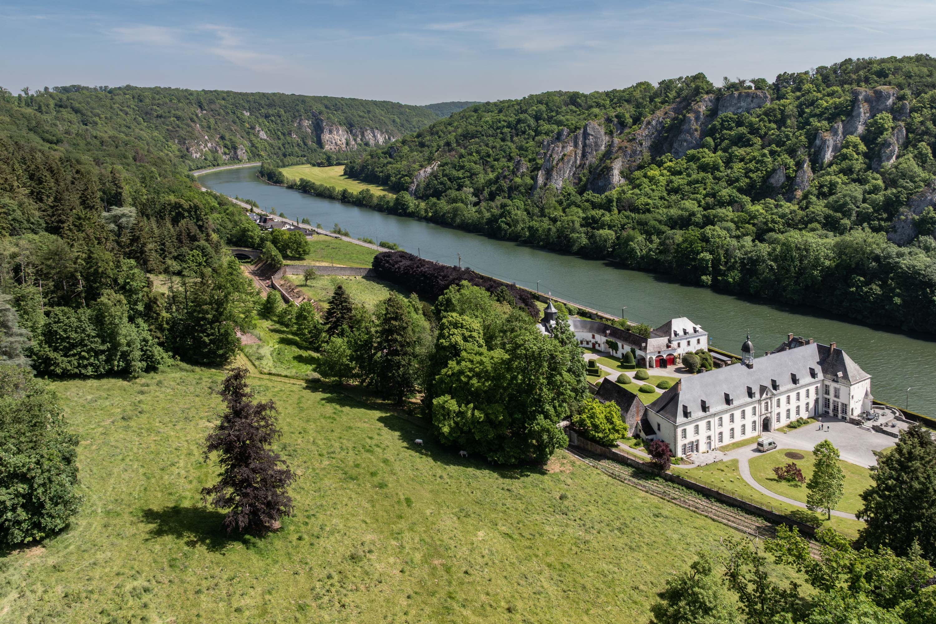 The old abbey of Waulsort, on the banks of the Meuse